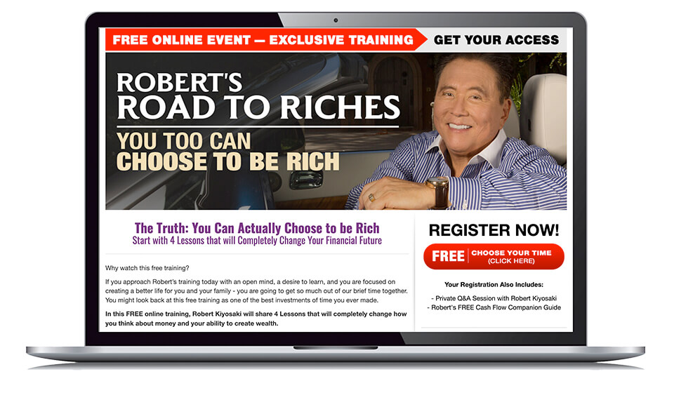 robert kiyosaki's choose to be rich webinar