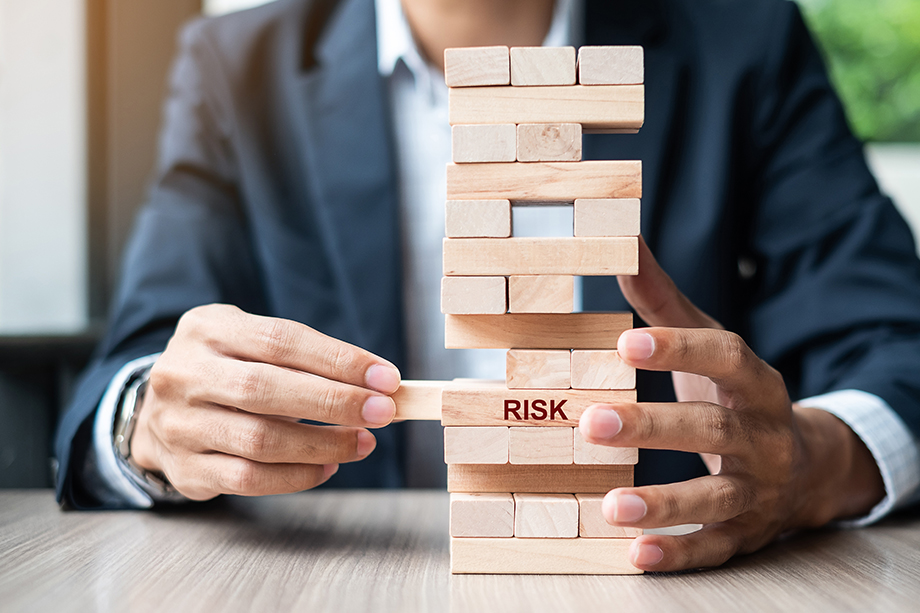 businessman managing risk