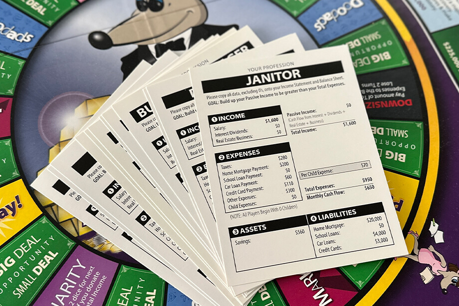 cashflow profession cards