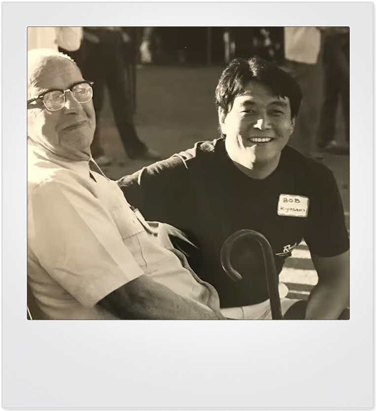 polaroid of bucky fuller and robert kiyosaki