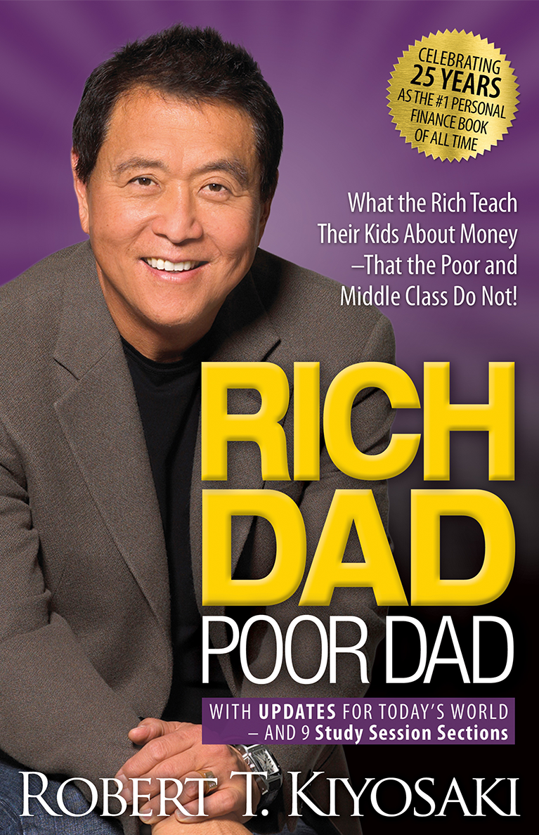 image flat book cover rich dad poor dad 25th
